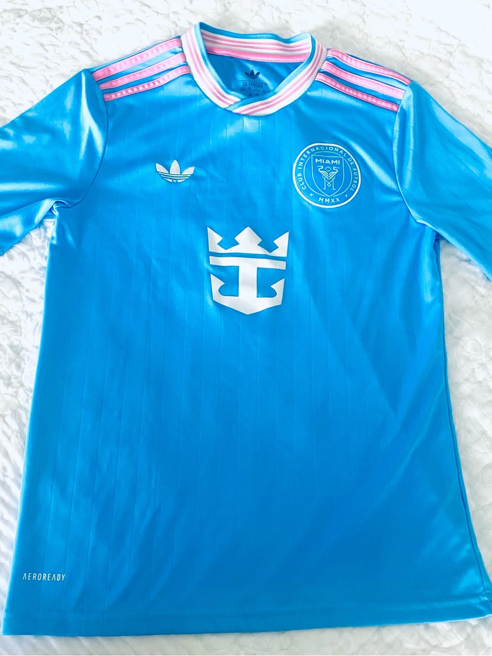 ⚽️BOYS Adidas Miami FC International Soccer Sports Jersey SZ L Youth)